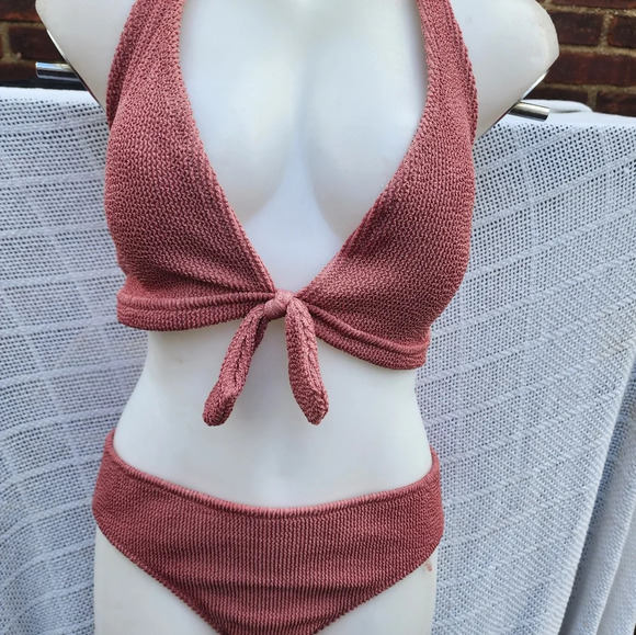 Kona Sol Mauve textured bikini XL NWT - Picture 5 of 12